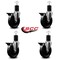 Service Caster 5'' Phenolic Swivel 1-3/4'' Expanding Stem Caster Set with Brake, 4PK SCC-EX20S514-PHS-PLB-134-4 - alternate 3